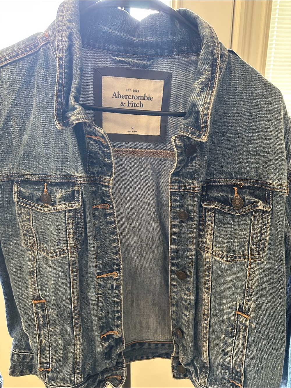 Abercrombie & Fitch Light Blue Denim Trucker Jacket